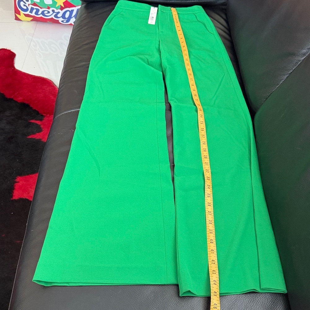 Alice & Olivia Dylan green juniper trouser pant - Picture 8 of 9